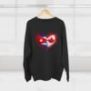Cuba Canada Heart Crewneck Sweatshirt — Split Flag Love Graphic