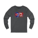 Cuban Flag Paint Splatter Long Sleeve Tee - Image 13
