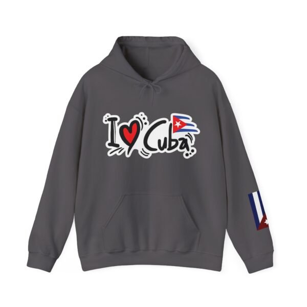 I Heart Cuba Hoodie | Cuban Flag Sleeve Sweatshirt