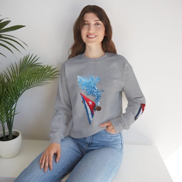 Cuban Flag Cigarette Smoke Crewneck Sweatshirt