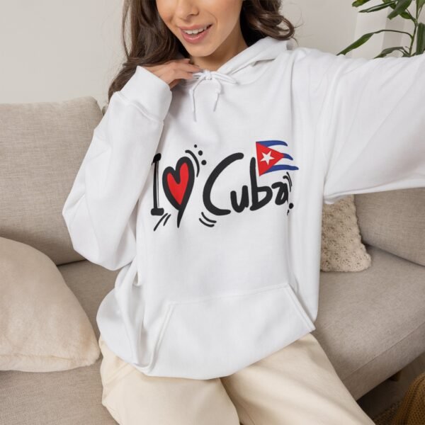 I Heart Cuba Hoodie | Cuban Flag Sleeve Sweatshirt