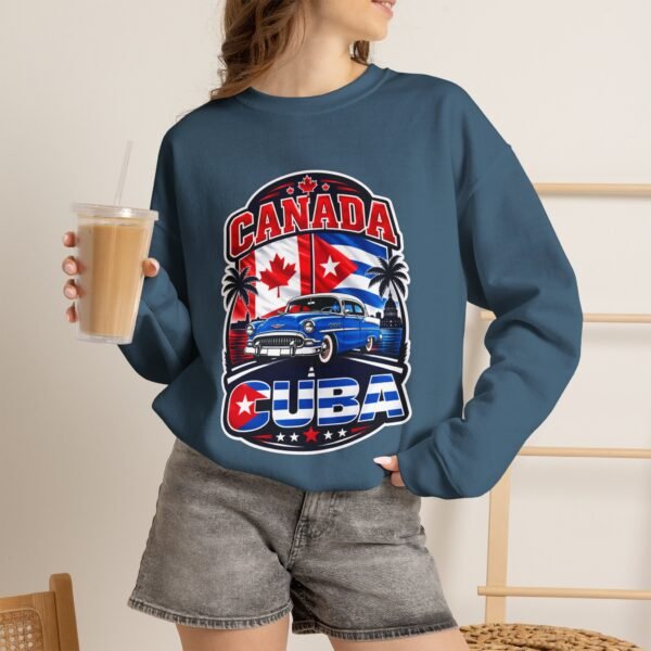 Canada Cuba Vintage Car Crewneck Sweatshirt