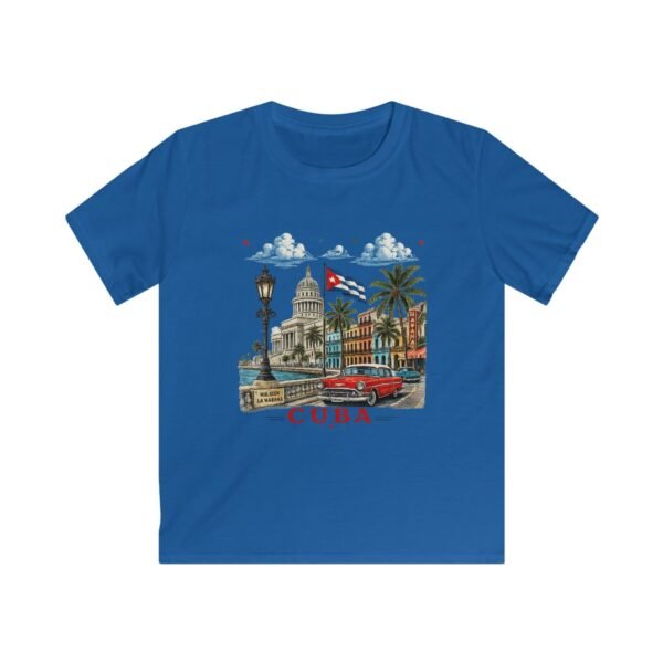 Cuba Havana Vintage Street Scene Kids Tee | Classic Cars, Palm Trees