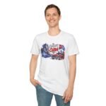 Quebec to Cuba Vintage Car Graphic T-Shirt - Image 2