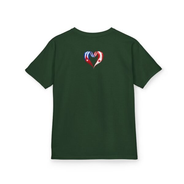 Kids Tee — Heart Flag Design: Cuban & Canadian Pride