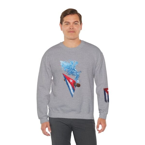 Cuban Flag Cigarette Smoke Crewneck Sweatshirt