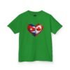 Kids Tee — Heart Flag Design: Cuban & Canadian Pride