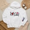 I Heart Cuba Hoodie | Cuban Flag Sleeve Sweatshirt
