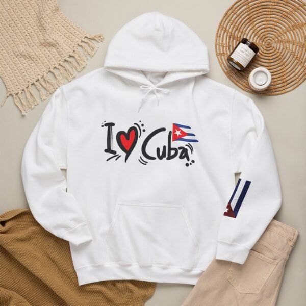 I Heart Cuba Hoodie | Cuban Flag Sleeve Sweatshirt