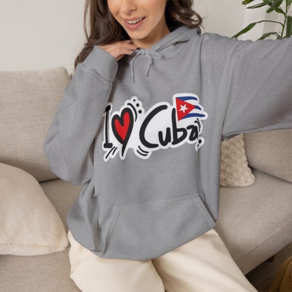 I Heart Cuba Hoodie | Cuban Flag Sleeve Sweatshirt