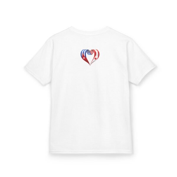 Kids Tee — Heart Flag Design: Cuban & Canadian Pride
