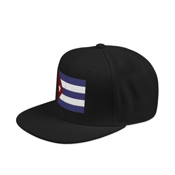 Snapback Hat — Embroidered Cuban Flag Patch