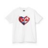 Kids Tee — Heart Flag Design: Cuban & Canadian Pride