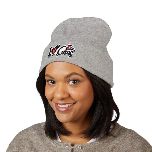 I  Love Cuba Embroidered Cuffed Beanie