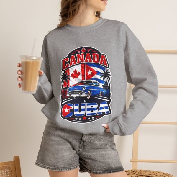 Canada Cuba Vintage Car Crewneck Sweatshirt