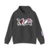 I Heart Cuba Hoodie | Cuban Flag Sleeve Sweatshirt