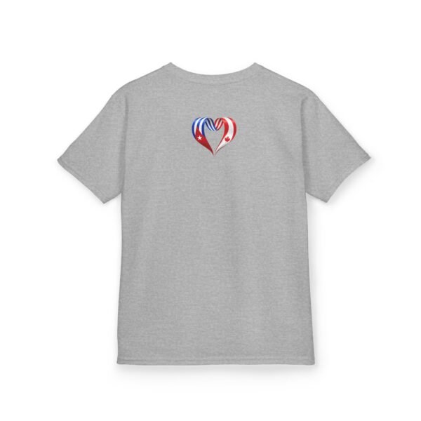 Kids Tee — Heart Flag Design: Cuban & Canadian Pride