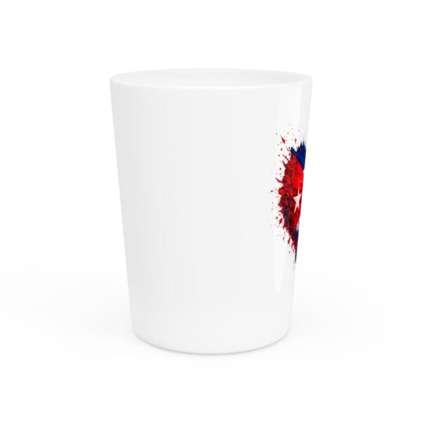Cuba Canada Heart Flag Shot Glass — Cuban-Canadian Pride Drinking Glass