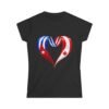 Cuba Canada Heart Flag T-Shirt | Women's Softstyle Tee