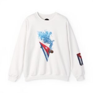 Cuban Flag Cigarette Smoke Crewneck Sweatshirt