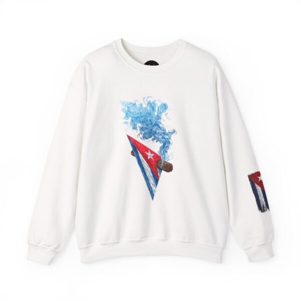 Cuban Flag Cigarette Smoke Crewneck Sweatshirt