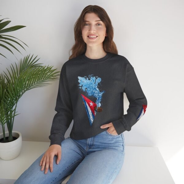 Cuban Flag Cigarette Smoke Crewneck Sweatshirt
