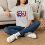 Cuba Canada Flag Splash T-Shirt — Cuban-Canadian Pride Graphic Tee - Image 5