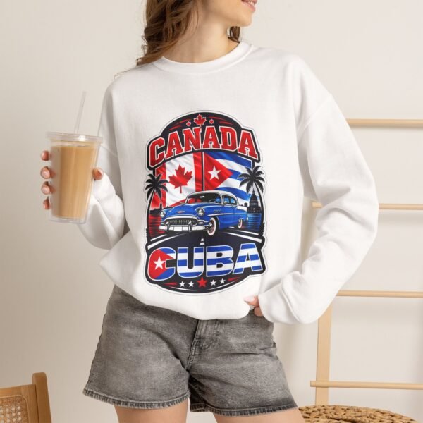 Canada Cuba Vintage Car Crewneck Sweatshirt