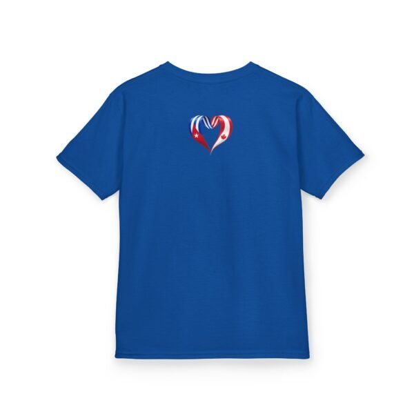 Kids Tee — Heart Flag Design: Cuban & Canadian Pride