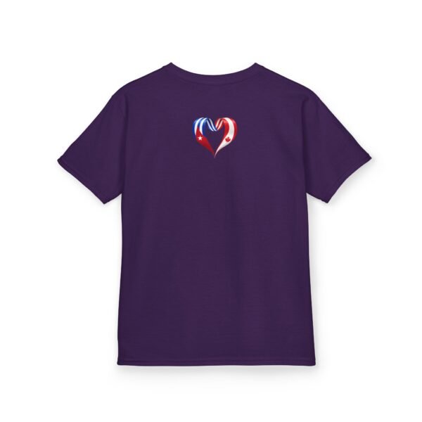 Kids Tee — Heart Flag Design: Cuban & Canadian Pride