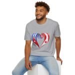 Two Nations One Heart T-Shirt, Cuba Canada Heart Flag Tee, Cuban Canadian Love Shirt, Heart of Cuba and Canada, Patriotic Graphic Tee - Image 8