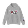 I Heart Cuba Hoodie | Cuban Flag Sleeve Sweatshirt