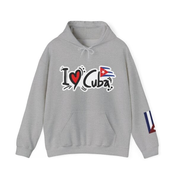 I Heart Cuba Hoodie | Cuban Flag Sleeve Sweatshirt