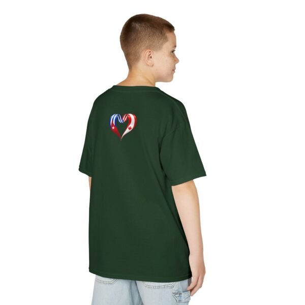 Kids Tee — Heart Flag Design: Cuban & Canadian Pride