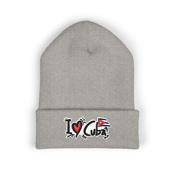 I  Love Cuba Embroidered Cuffed Beanie