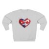 Cuba Canada Heart Crewneck Sweatshirt — Split Flag Love Graphic