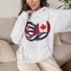 Cuban Canadian Flag Heart Hoodie | Cuba Canada Infinity Ribbon