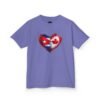 Kids Tee — Heart Flag Design: Cuban & Canadian Pride