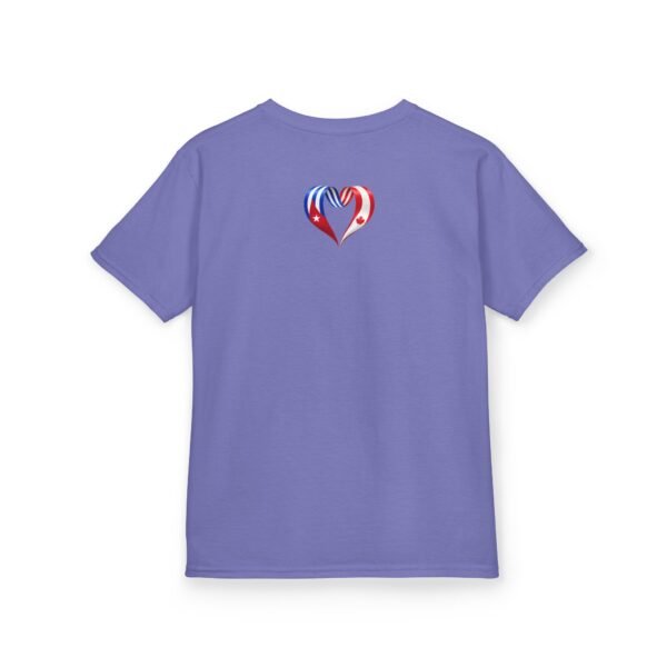Kids Tee — Heart Flag Design: Cuban & Canadian Pride