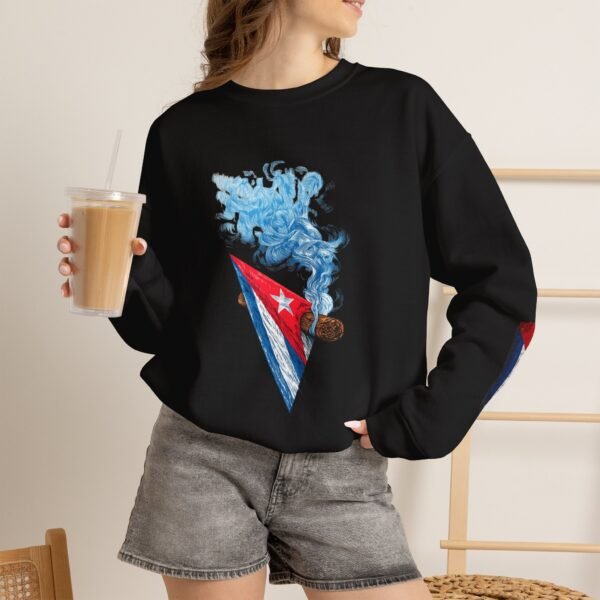 Cuban Flag Cigarette Smoke Crewneck Sweatshirt