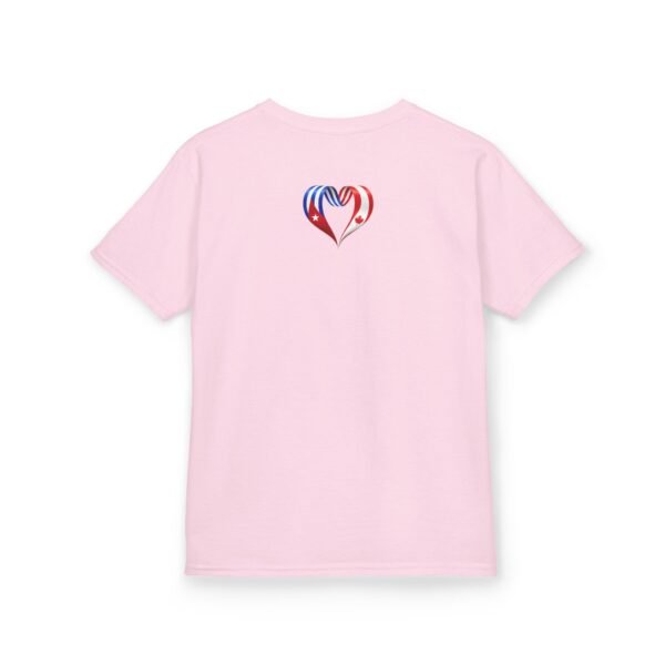 Kids Tee — Heart Flag Design: Cuban & Canadian Pride
