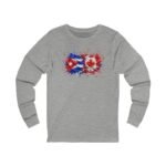 Cuban Flag Paint Splatter Long Sleeve Tee - Image 9