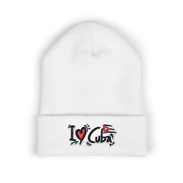 I  Love Cuba Embroidered Cuffed Beanie