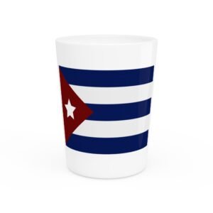 Cuban Flag Shot Glass – Patriotic Cuba Souvenir & Party Shooter