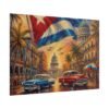 Cuban Vintage Street Scene Poster