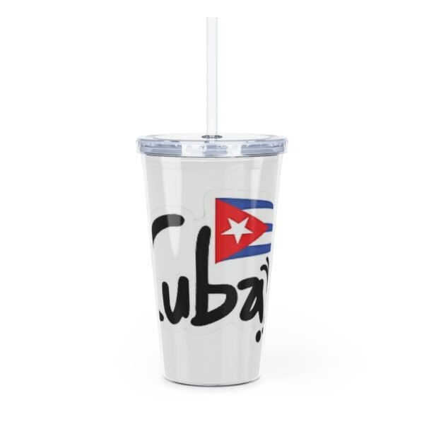 558542040848892576_2048.jpeg I love Cuba Plastic Tumbler with Straw | Red White Blue