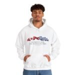 Hoodie — "Different Lands, One Respect, One Pride" Canada & Cuba Flag Graphic - Image 3