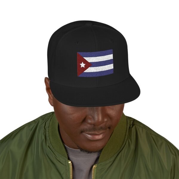 Snapback Hat — Embroidered Cuban Flag Patch