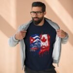 Canadian Flag & Cuba Graphic Crewneck Sweatshirt - Image 9