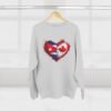 Cuba Canada Heart Crewneck Sweatshirt — Split Flag Love Graphic